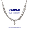 KANSAI个性珍珠十字架双层叠戴项链轻奢小众设计感高级酷饰品