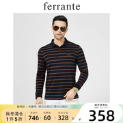 Ferrante费兰特秋冬男士翻领刺绣纽扣长袖T恤6274-54