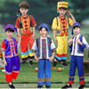 男儿童三月三民族服装，儿童广西壮族舞蹈服幼儿园，傣族土家族演出服