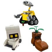 高砖零件机器人总动员瓦力，mo清扫机器人植物靴子，拼装积木玩具