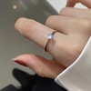 时尚玫瑰金超细单钻戒指女不掉色个性小众设计钻石学生闺蜜食指戒