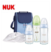 进口NUK宽口径玻璃奶瓶妈咪包奶瓶盒装颜色随机