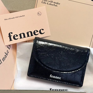 fennec高档真皮女式卡包时尚漆皮证件包多卡位大容量，防消磁
