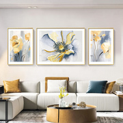 十字绣2021钻石绣客厅沙发画轻奢艺术花卉壁画简约三联背景墙