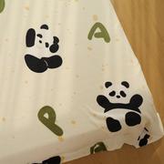 熊猫宝宝儿童床单单件宿r舍单人学生加绒法兰绒牛奶绒珊瑚绒冬款