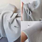 六角蜂窝网特殊立体线条肌理布创意服装镂空网廓形空气层设计面料