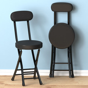 折叠椅子家用高餐椅(高餐椅)餐桌，凳小板凳圆凳宿舍，简易凳子靠椅便携靠背椅