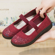春季老北京布鞋女平跟奶奶鞋软底舒适布鞋，中老年人鞋子妈妈鞋