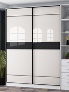 衣柜推拉门定制北欧极简约高光耐磨滑移门卧室壁橱实木衣柜门