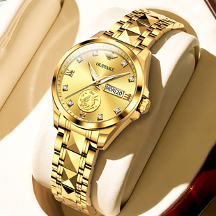 真金凤凰女士手表机械表，2023瑞士品牌名表，进口机芯手表女