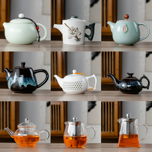 紫砂茶壶开片可养单壶家用大号，过滤杯玻璃，电热陶瓷泡茶杯套装茶具