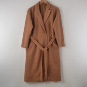 vintage古着秋冬女装毛呢外套，文艺复古直筒，中长款气质ol羊毛大衣