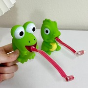 创意吐舌头青蛙bb哨发声玩具，捏捏乐回弹解压小恐龙发泄玩偶小学生