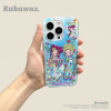 RUKAWAZx鸟鸟一联名原创双层夏日金鱼花火可爱动漫日系适用于iPhone苹果15/promax/14/13大孔imd手机壳