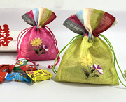 朝鲜族传统民俗特色婚礼喜糖包，韩国节庆盒子结婚袋子婚庆创意