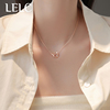 lelc999纯银玫瑰金莫比(金莫比)乌斯项链，女高级锁骨链送女生生日礼物实用