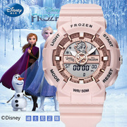 迪士尼电子手表女儿童女童学生，女孩夜光防水运动冰雪奇缘公主手表