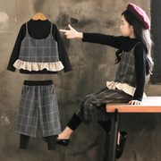 女童春秋装长袖套装2023五5六七8十岁小女孩韩版洋气两件套潮