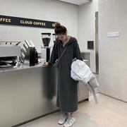 小君君布兰妮 安哥拉羊毛慵懒针织卫衣裙女秋冬中长毛衣裙子