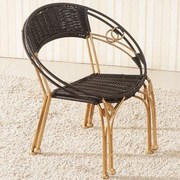 小藤椅子 阳台休闲靠背椅 家用沙发矮凳子 茶几凳 时尚塑料藤编椅