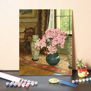 数字油画diy花卉人物建筑物，场景装饰客厅，卧室手绘涂鸦世界名画