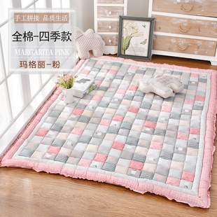 厂韩式加厚馒头垫手工拼布家用地毯卧室满铺床边爬行地垫客厅垫品