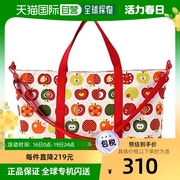 日本直邮Colorful Candy Style上课用手提包可装绘本苹果白色