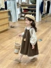 韩版童装2024春季女童碎花泡泡袖连衣裙儿童森系吊带裙两件套
