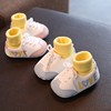 春秋季婴儿步前鞋0-1岁3-6-9个月男女，宝宝软底学步新生不掉布鞋袜(布鞋袜)