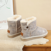 雪地靴女2023冬季雪地鞋，皮毛一体加绒加厚短靴子，防滑保暖棉鞋