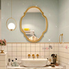 法式复古浴室镜壁挂梳妆镜轻奢卧室美式椭圆形创意卫生间化妆镜子