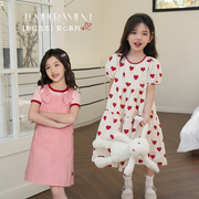 陈大猪女童夏装套装2024夏季甜美女孩连衣裙儿童裙子网红时髦
