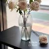 大号浮雕复古玻璃花瓶客厅家用桌面摆件简约透明水养富贵竹玫瑰瓶