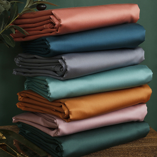 轻奢纯棉加厚120支埃及棉床单单件简约全棉贡缎纯色被单双人1.8米