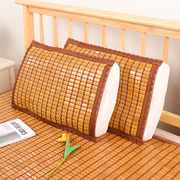 夏季麻将凉席枕头片夏天碳化枕垫单人枕套，沙发靠背垫成人竹席枕巾