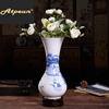 atpeun景德镇陶瓷器，手绘青工艺品装饰花瓶摆件，中式客厅仿古插花家
