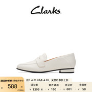 clarks其乐女鞋纯臻系列，经典一脚蹬乐福鞋，通勤舒适单鞋女
