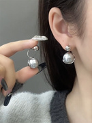 韩版轻奢高级感925银针气质，珍珠耳环女时尚个性网红耳饰简约耳钉