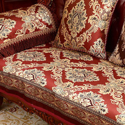 欧式沙发垫套罩巾高档奢华布艺防滑坐垫，四季通用红色沙发盖布
