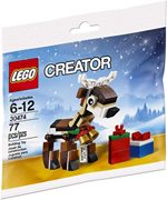 LEGO 乐高 拼砌袋 创意 30474 圣诞节小驯鹿 圣诞伴手礼拼插积木
