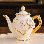 高档精致欧式宫廷风陶瓷咖啡杯轻奢雕花高颜值下午茶花茶茶具套装