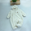 0-12个月珊瑚绒羊羔绒，包脚包手爬服婴幼儿，连帽绒哈衣爬装连身衣
