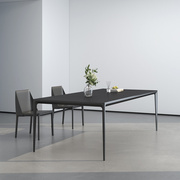 木邑良作德利丰岩板餐桌，现代简约轻奢家用小户型长方形餐桌椅组合