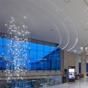 个性复式酒店楼梯现代简约玻璃吊灯会所售楼大堂商业中心流星雨灯