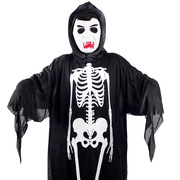 万圣节服装鬼节服饰骨架鬼衣服，+吸血鬼面具，套装135210g