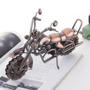 特大号铁艺摩托车模型金属工艺品欧式家居摆件装饰品创意