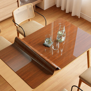 仿木纹餐桌垫PVC软玻璃桌垫原木茶几桌面保护垫防水防油免洗桌布