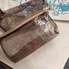 日式茶色小熊透明收纳包可爱(包可爱)化妆包，便携手包防水旅行护肤洗漱小包