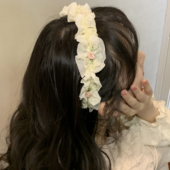 dokidoki仙女发箍可爱花朵头饰洛丽塔高级感头箍甜美蕾丝发卡发饰