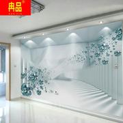 18D现代简约水晶球延伸空间墙纸 电视背景墙壁纸墙布客厅沙发壁画